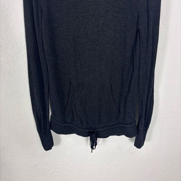 Lululemon Women's Charcoal Grey Hooded Pullover Sweater with Pocket - Picture 4 of 8